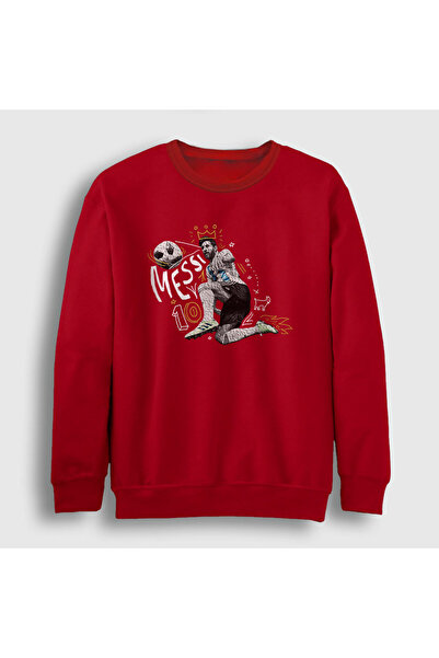 Presmono Унісекс Червоний 10 Аргентина Футбол Футболка Ліонель Мессі 313713tt