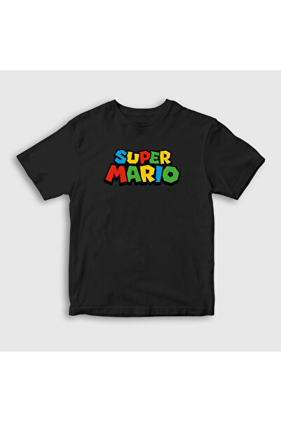 Presmono Unisex dečja igra sa crnim logotipom Super Mario T-shirt 324520tt