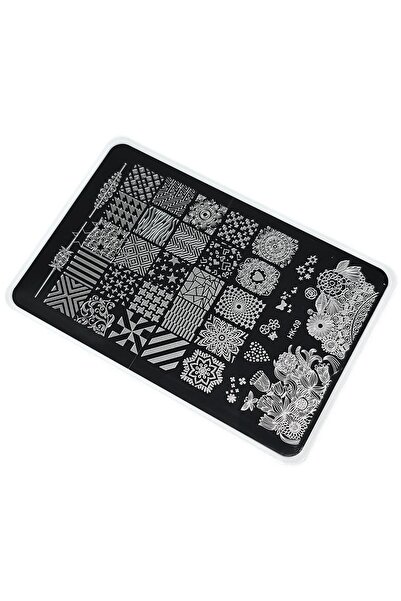 aba nails Nail Art Stamping Baskı Plakası Büyük Boy Xl Hk09