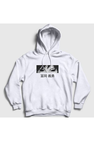 Presmono Unisex φούτερ με κουκούλα με λευκά μάτια Tomioka Anime Demon Slayer Kimetsu No Yaiba 298403 ττ