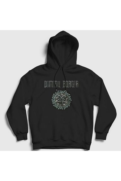 Presmono Φούτερ Dimmu Borgir Pentagram V2 Unisex μαύρη κουκούλα - 293378 ττ
