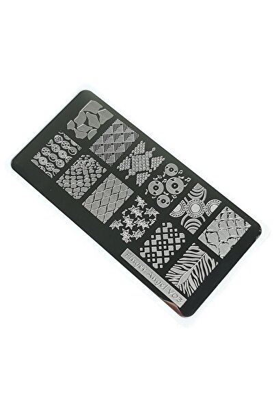 aba nails Nail Art Stamping Baskı Plakası Vv03