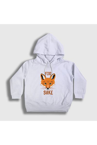Presmono Hanorac cu glugă unisex pentru copii, alb, de dragul vulpei400980tt