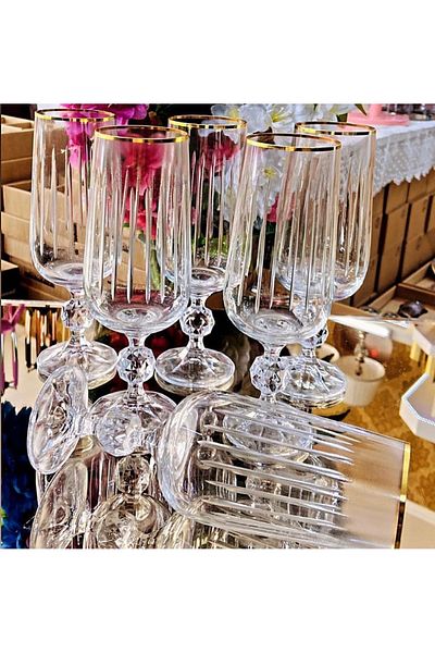 Bohemia Brown Color Crystal Stick Model Water Cup - M3