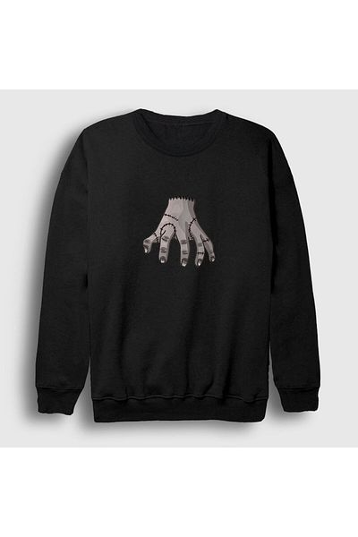 Presmono Unisex Μαύρο The Thing Wednesday Οικογένεια Addams Οικογενειακή φούτερ 366141 ττ