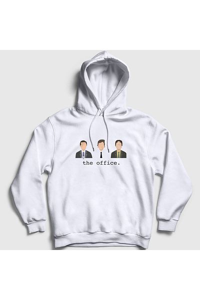 Presmono Unisex White Characters Dizi The Office Hooded φούτερ 345100 ττ