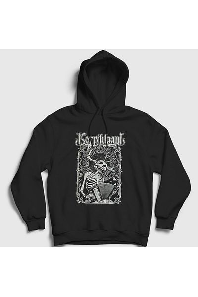 Presmono Φούτερ με κουκούλα Korpiklaani Unisex Μαύρο Ακορντεόν - 393582 ττ
