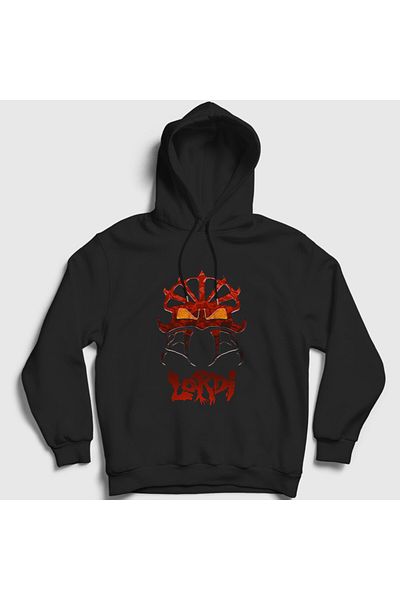 Presmono Унисекс суитшърт с качулка и черно лого Lordi 382410tt