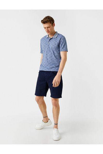 Koton T-Shirt mit Polokragen und Federdruck