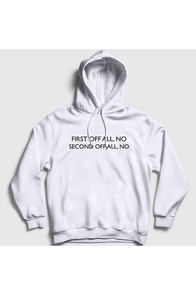 Presmono Unisex Λευκό Φούτερ χωρίς κουκούλα 400189 ττ