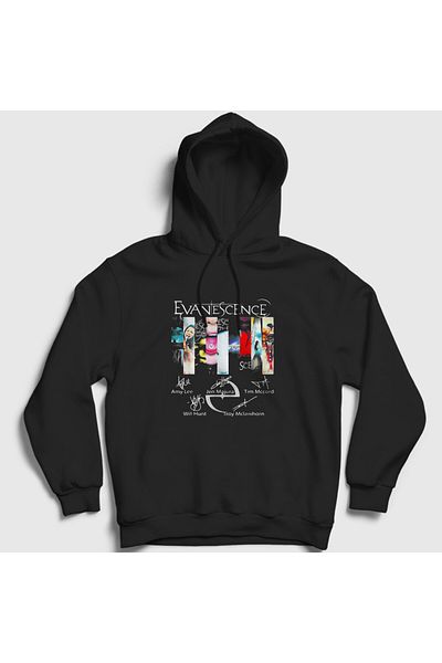 Presmono Φούτερ Unisex Black Signs Evanescence με κουκούλα 387071 ττ