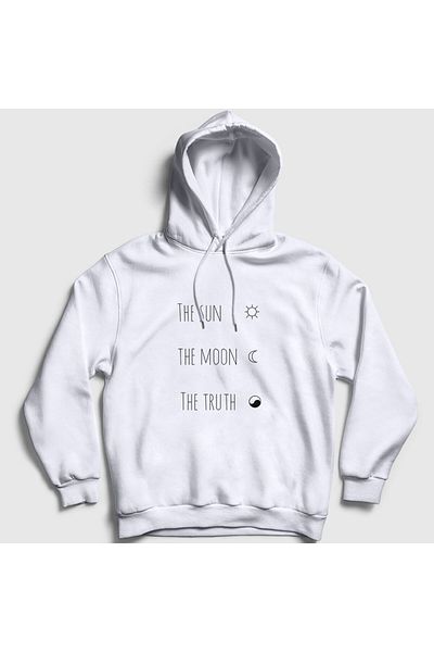 Presmono Unisex Λευκό The Sun The Moon The Truth Τηλεοπτική σειρά Teen Wolf Hooded φούτερ 341259 ττ