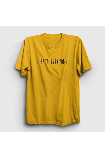 Presmono Unisex žuta I Hate Everyone T-shirt 404060tt
