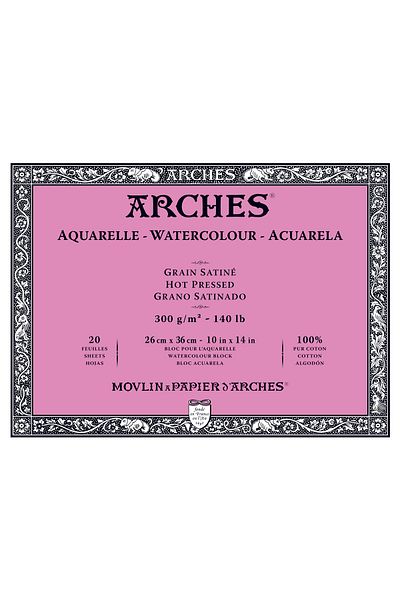 Arches كتلة ألوان مائية Gs Hp 300 جرام 26x36 سم 20 قطعة