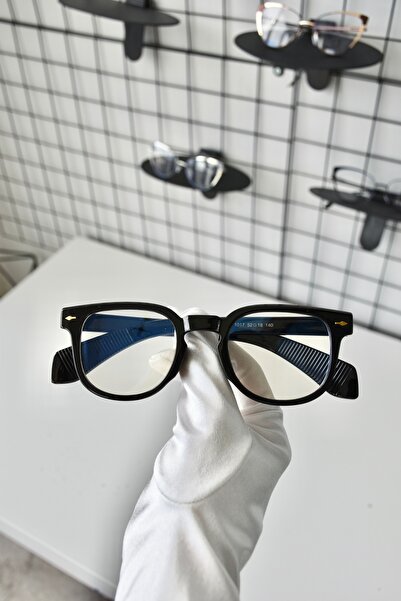 LOOKUP NEW Miles Siyah Oval Yuvarlak Kemik Şeffaf Tr90 Kadın Erkek Unisex Mav...