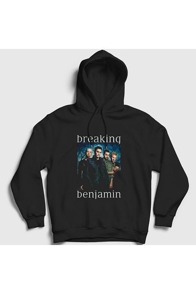 Presmono Унисекс суитшърт с качулка Black Band Breaking Benjamin 375280tt