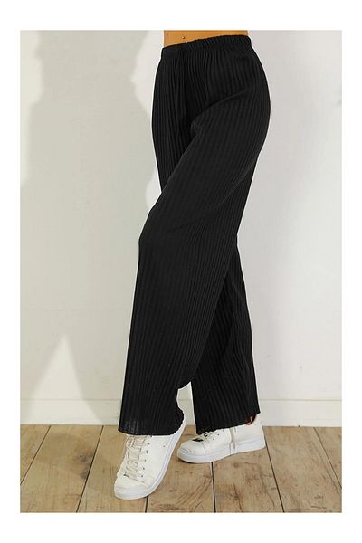 Modaley Giyim Camisole pentru femei cu snur Pijama Bottom Standard Negru -ml01