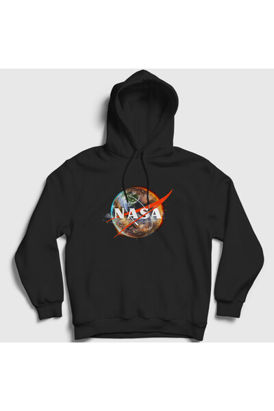 Presmono Unisex Black Planet NASA Space Sa kapuljačom Dukserica 369161tt