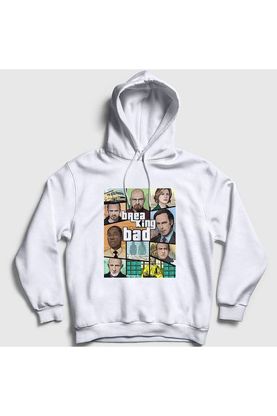 Presmono Unisex Λευκό Gta Series Breaking Bad φούτερ με κουκούλα 349858 ττ