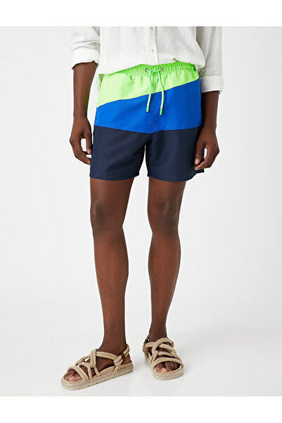 Koton Plavky šortky s blokovaným pasem se zavazováním