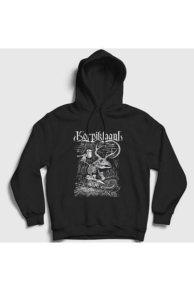 Presmono Φούτερ Unisex Black Blacksmith Korpiklaani με κουκούλα 395357 ττ