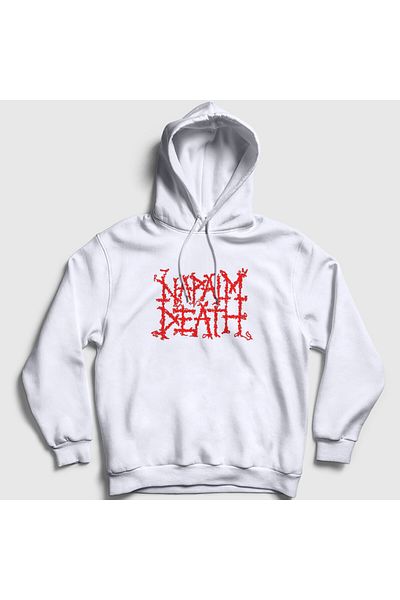 Presmono Φούτερ με κουκούλα Unisex με λευκό λογότυπο Napalm Death 382600 ττ