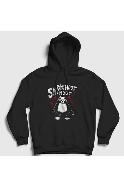 Presmono Φούτερ Unisex Black Noot Penguin Slipknot με κουκούλα 385053 ττ