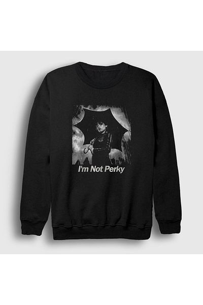 Presmono Unisex Μαύρο Περκί Τετάρτης Addams Family Φούτερ Addams Family 365861 ττ