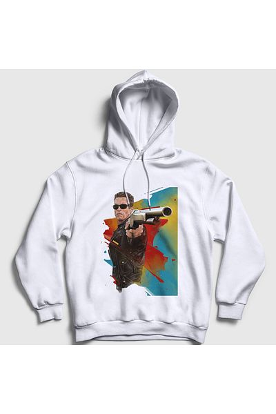 Presmono Unisex White Shotgun Ταινία The Terminator Hooded φούτερ 411543 ττ