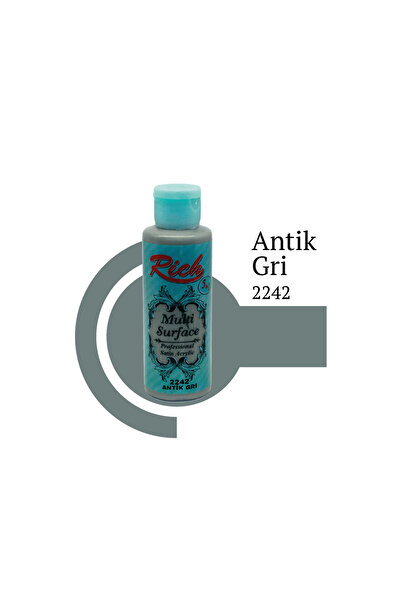 Rich Multi Surface Her Yüzey İçin Akrilik Boya 120 cc. - 2242 Antik Gri