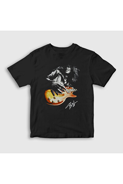 Presmono Unisex dečja crna majica sa znakom gitariste Guns N' Roses Slash T-s...