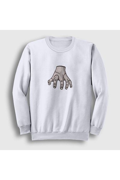 Presmono Unisex White The Thing Wednesday Οικογένεια Addams Οικογενειακή φούτερ 366141 ττ