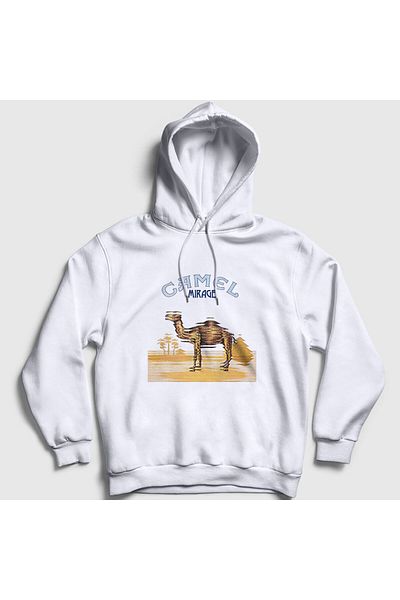 Presmono Φούτερ Unisex White Mirage Band Camel Hooded 352447 ττ