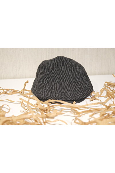 Ermas Erkek Kışlık Triko David Backhem Model Kasket Şapka / Gri-Siyah