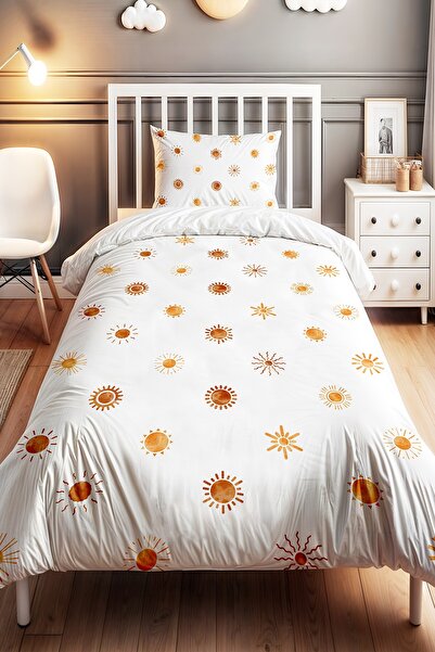 EVPANYA Bohemian Suns Patterned Single Baby Kids Duvet Cover Set