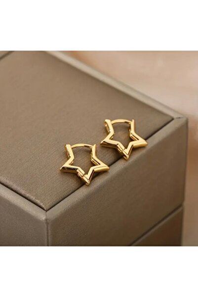 Accessories Vanilla Avenue Altın Sarısı Yıldız Şeklinde Sallantılı Kadın Küpe