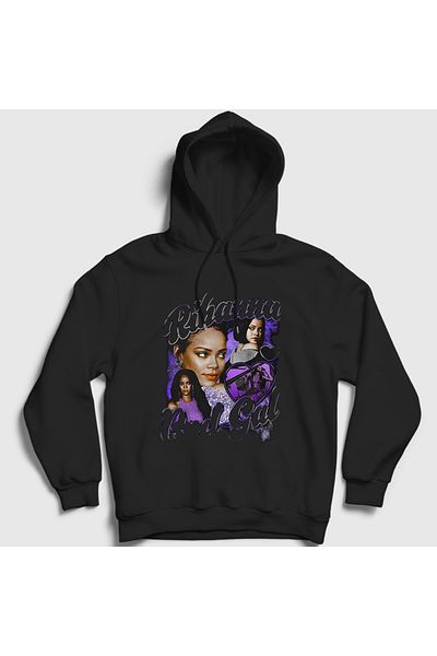 Presmono Φούτερ Unisex Black Bad Gal Rihanna με κουκούλα 394797 ττ