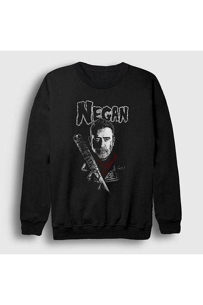 Presmono Unisex Μαύρο φούτερ Negan Smith The Walking Dead 390418tt