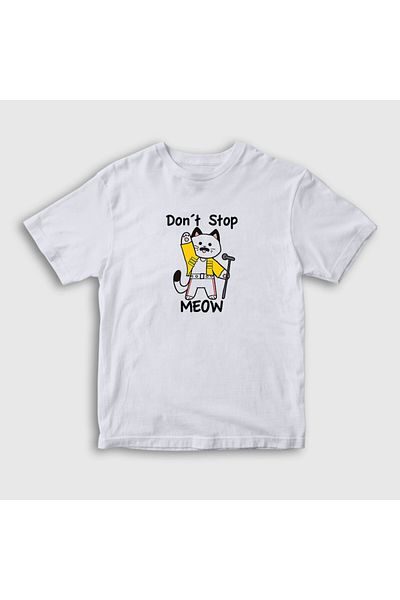 Presmono Unisex Παιδικό μπλουζάκι White Meow Queen Freddie Mercury 407791 ττ