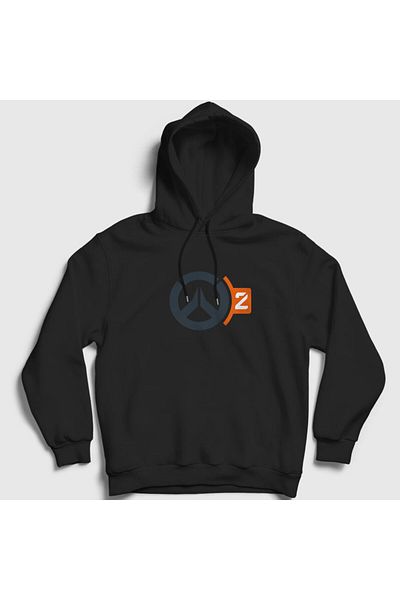 Presmono Унисекс суитшърт с качулка и черно лого V2 Gaming Overwatch 361333tt
