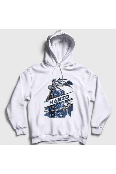 Presmono Φούτερ με κουκούλα Unisex White Hanzo Game Overwatch 359027 ττ