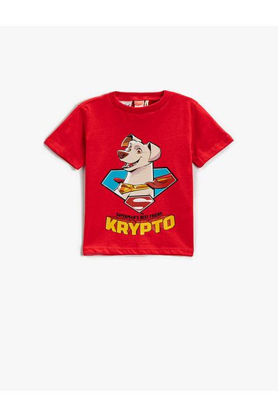 Koton Super Dog Krypto Printed T-Shirt Licensed Short Sleeve Cotton