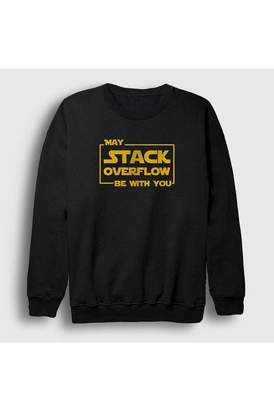 Presmono Φούτερ Unisex Black Stack Overflow Developer Software 340819 ττ