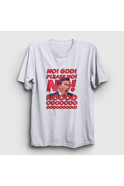 Presmono Μπλουζάκι Unisex White No God Please Dizi The Office 345731 ττ