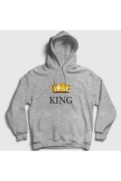 Presmono Φούτερ Unisex Grey King με κουκούλα 381383 ττ