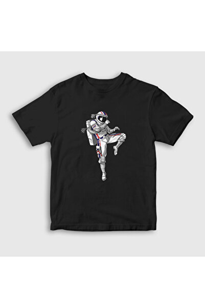 Presmono Unisex dečji crni Muay Thai astronaut svemir T-shirt 352872tt