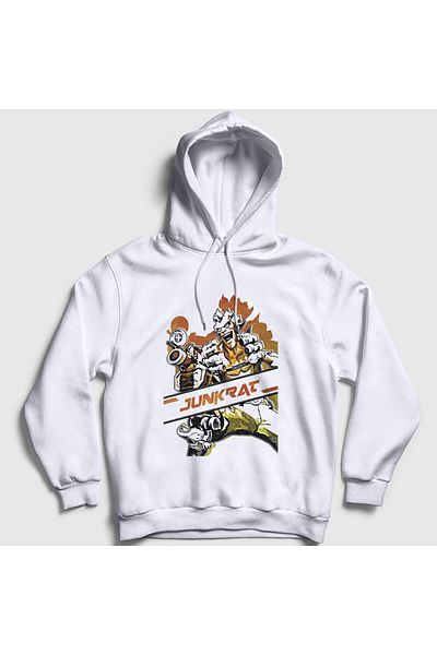 Presmono Φούτερ με κουκούλα Unisex White Junkrat Game Overwatch 360137 ττ