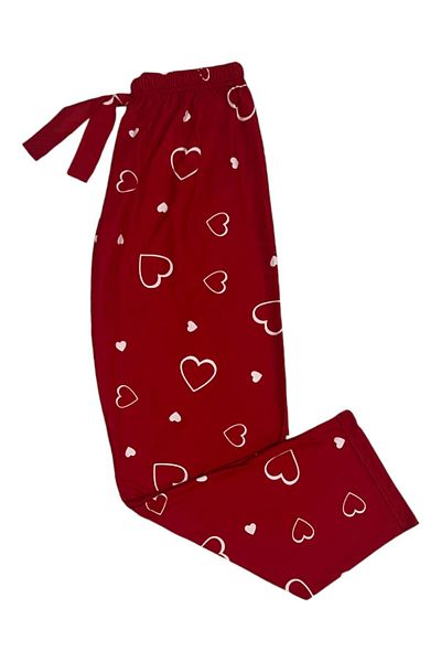PİERLES Ribbon Plaid Women's Sleepwear Bottom Suede Fabric -P01