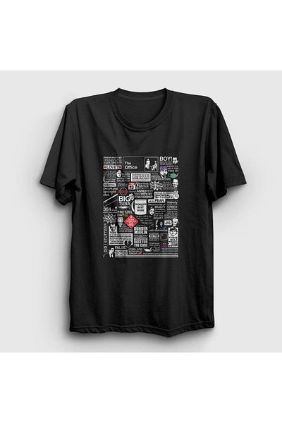 Presmono Унисекс черна тениска All Series The Office 344992tt