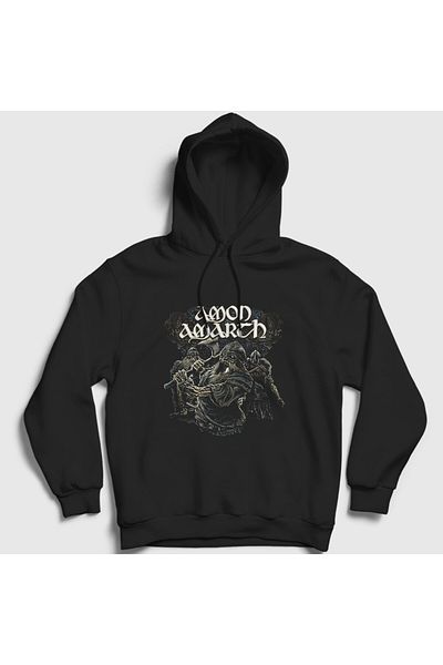 Presmono Унисекс черен суитшърт с качулка Vikings Amon Amarth 389440tt